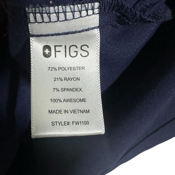 FIGS Casma Scrub Top Womens Small Navy Blue Technical Collection FW1100 - Picture 8 of 11